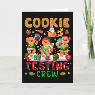 Tarjeta Tripulación de Pruebas de Galletas Navideñas Tres