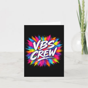 Tarjeta Tripulación de VBS salpicadura colorida escuela bí
