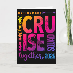 Tarjeta Tripulación del crucero de jubilación Tie Dye 2026
