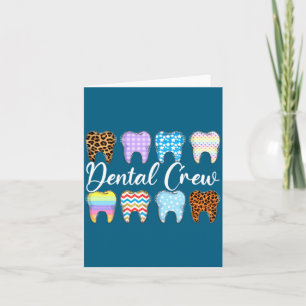 Tarjeta Tripulación Dental Dientes de Leopardo Feliz