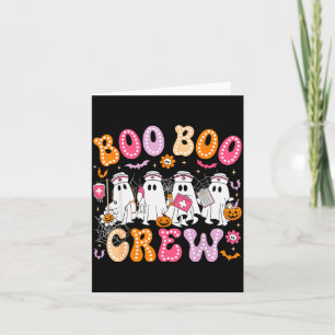 Tarjeta Tripulación Enfermera Groovy Boo Boo Fantasma Dive