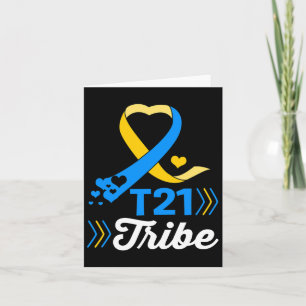 Tarjeta Trisomy T21 Tribe Arrow Down Syndrome Awareness