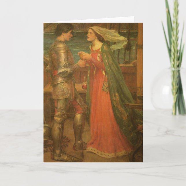 Tarjeta Tristán y el aislamiento de John William Waterhous (Anverso)