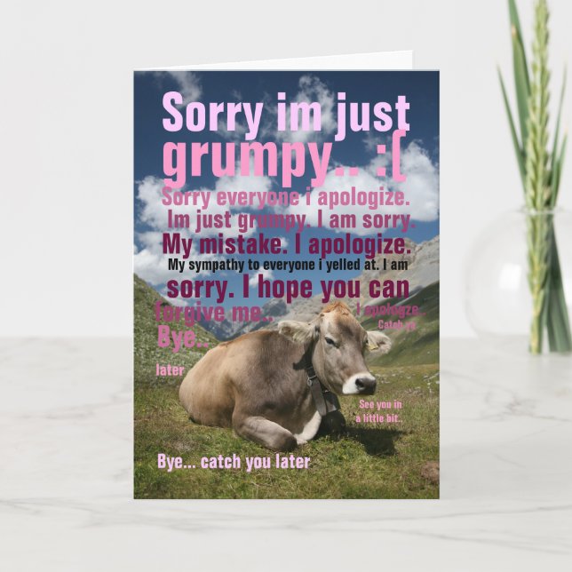 Tarjeta triste (Anverso)