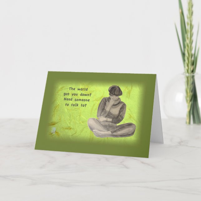 Tarjeta Triste apoyo Chica de mí (Anverso)