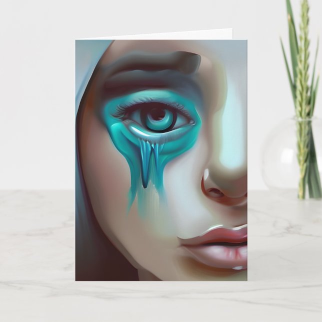 Tarjeta Triste cara, apoyo a un amigo (Anverso)