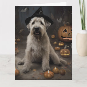 Tarjeta Triste miedo por las calabazas de Wheaten Terrier 