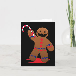 Tarjeta Triste Muerte Gingerbread Man Para Halloween