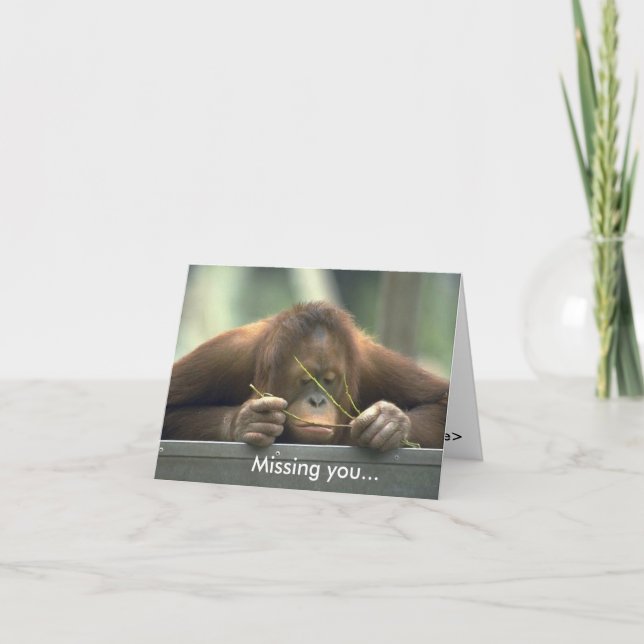 Tarjeta Triste Orangutan te extraña (Anverso)