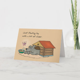 Tarjeta Triste perro pensando en ti