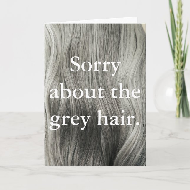 Tarjeta "Triste sobre Día de la Madre fresco del pelo (Anverso)