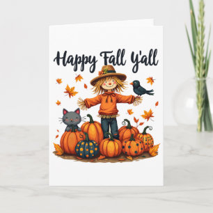 Tarjeta Tristeza Feliz otoño y día de Acción de Gracias Ha
