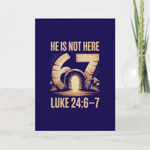 Tarjeta triunfante de Pascua Seis Siete No Está Aq