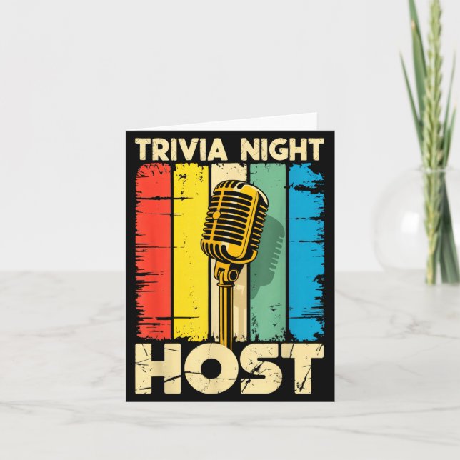 Tarjeta Trivia Night Host Quiz Game Entertainer Moderator  (Anverso)