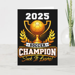 Tarjeta Trofeo de Campeón de Fútbol Divertido 2025