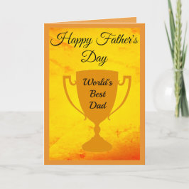 Tarjeta Trofeo del Mejor Papá del Mundo "Feliz Día del Pad