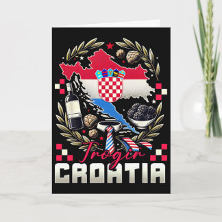 Tarjeta Trogir Croatia Souvenir Croatian Flag Map