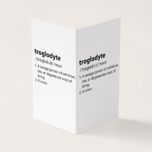 Tarjeta Troglodyte - Espeleología de espeleología de defin