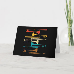 Tarjeta Trombona Retro - Jazz