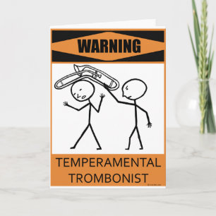 Tarjeta Trombonista de temperatura de advertencia