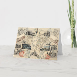 Tarjeta Trompe l'oeil de un mapa de Italia   P. Verburght