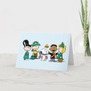 Tarjeta Tropa de Dulces de Peanuts Pandilla de Halloween
