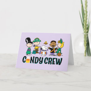 Tarjeta Tropa de Dulces de Peanuts Pandilla de Halloween