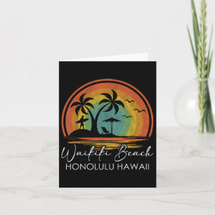 Tarjeta Tropa de vacaciones de verano de Waikiki Beach Hon