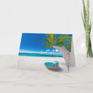 Tarjeta Tropical Beaches Tropical Landscape Beach Swing