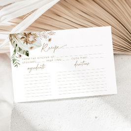 Tarjeta tropical bohemiana para la ducha de novia