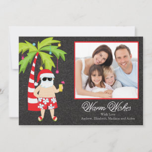 Tarjeta tropical de la foto de familia del día de