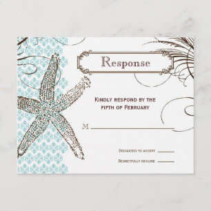 Tarjeta tropical de la respuesta de la boda del