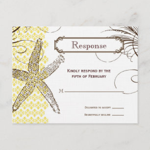 Tarjeta tropical de la respuesta de la boda del