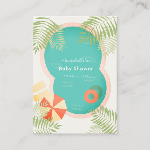 Tarjeta tropical del consejo de Baby Shower de la