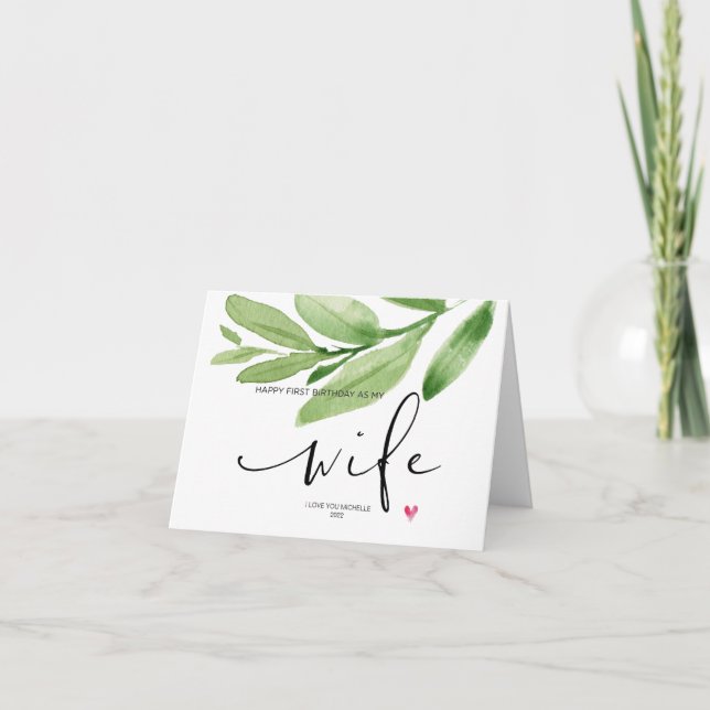 Tarjeta Tropical Feliz Primer Cumpleaños Como Regalo Mi Es (Anverso)