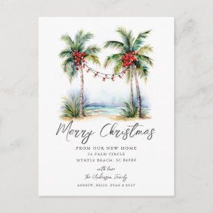 Tarjeta Tropical para nuevos Navidades domésticos