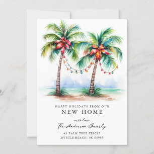 Tarjeta Tropical para nuevos Navidades domésticos