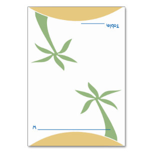 Tarjeta tropical plegable del lugar del