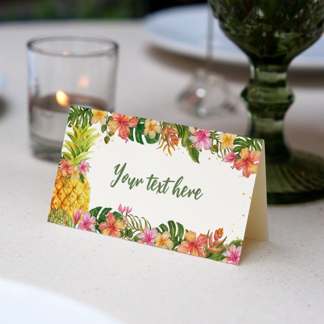 Tarjeta Tropical Summer Floral Birday Place (Subido por el creador)