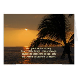 Tarjeta Tropical Sunset de Serenity Prayer
