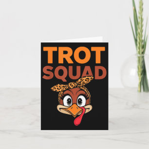 Tarjeta Trot Squad Funny Turquía enfrenta a hombres de Acc