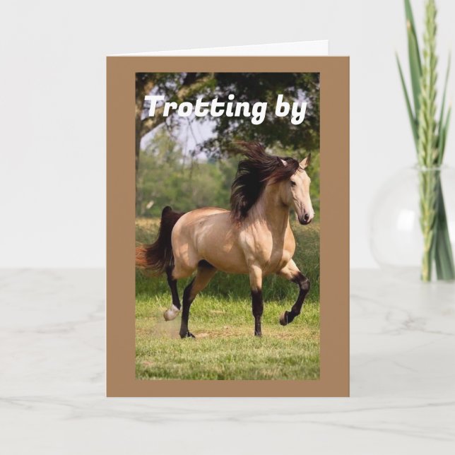 TARJETA TROTTING PARA DECIR FELIZ CUMPLEAÑOS "70" (Anverso)