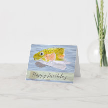 Trout Fish Wildlife Art Colored Pencil Birthday
