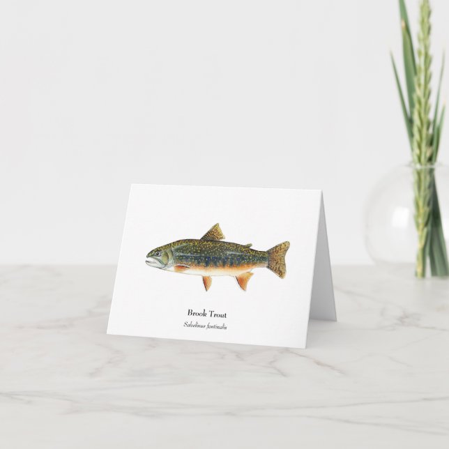 Tarjeta Trucha de arroyo Notecard (Anverso)