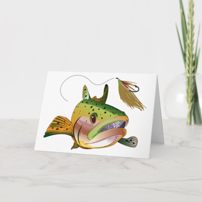 Tarjeta Trucha y mosca (Anverso)