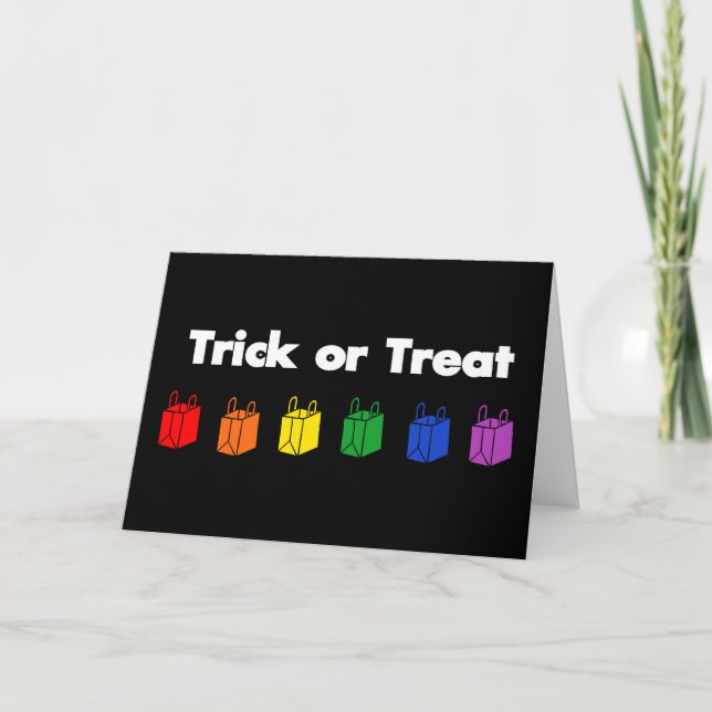 Tarjeta Truco arcoiris o trato (Anverso)