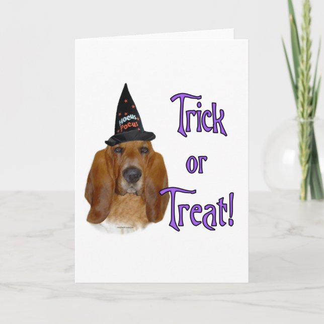 Tarjeta Truco de Basset Hound (Anverso)