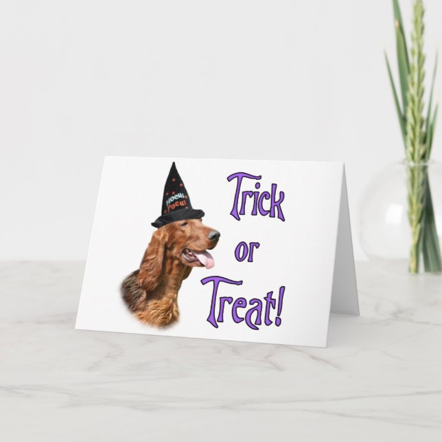 Tarjeta Truco de Irish Setter (Anverso)