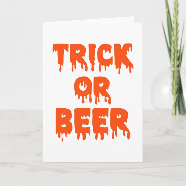 Tarjeta Truco o cerveza Halloween (Anverso)