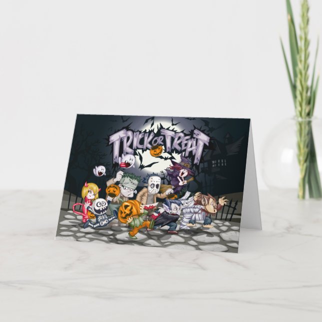 Tarjeta Truco o trato a niños (Anverso)